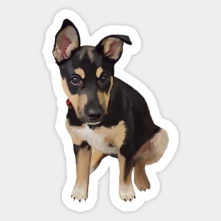 Shepherd Mix Puppy Sticker